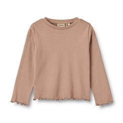 Wheat Rib T-Shirt Else LS - Nougat rose